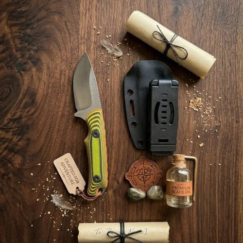 Fixed Blade Knife with Slim Kydex Sheath