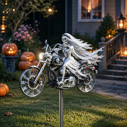 🔥 53% OFF – Halloween Motorcycle Windmill Yard Stake 🎃🏍️