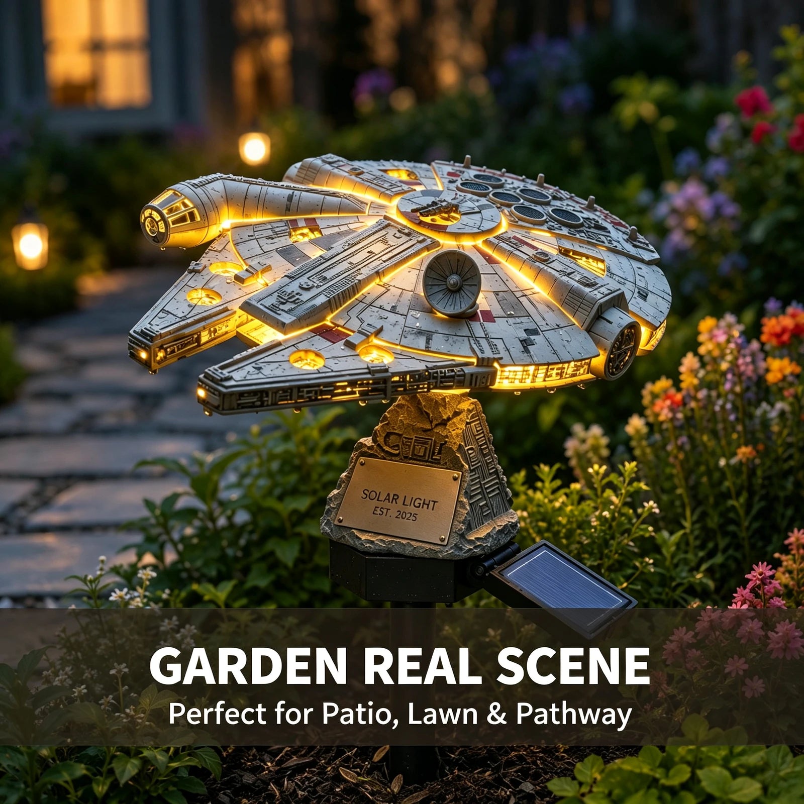 🌟60th Anniversary Enterprise NCC-1701 Solar Garden Light