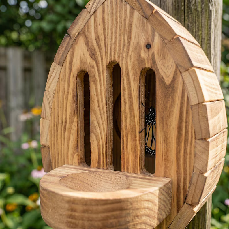 🦋Handmade Garden Butterfly House with Feeder Station