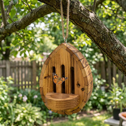 🦋Handmade Garden Butterfly House with Feeder Station