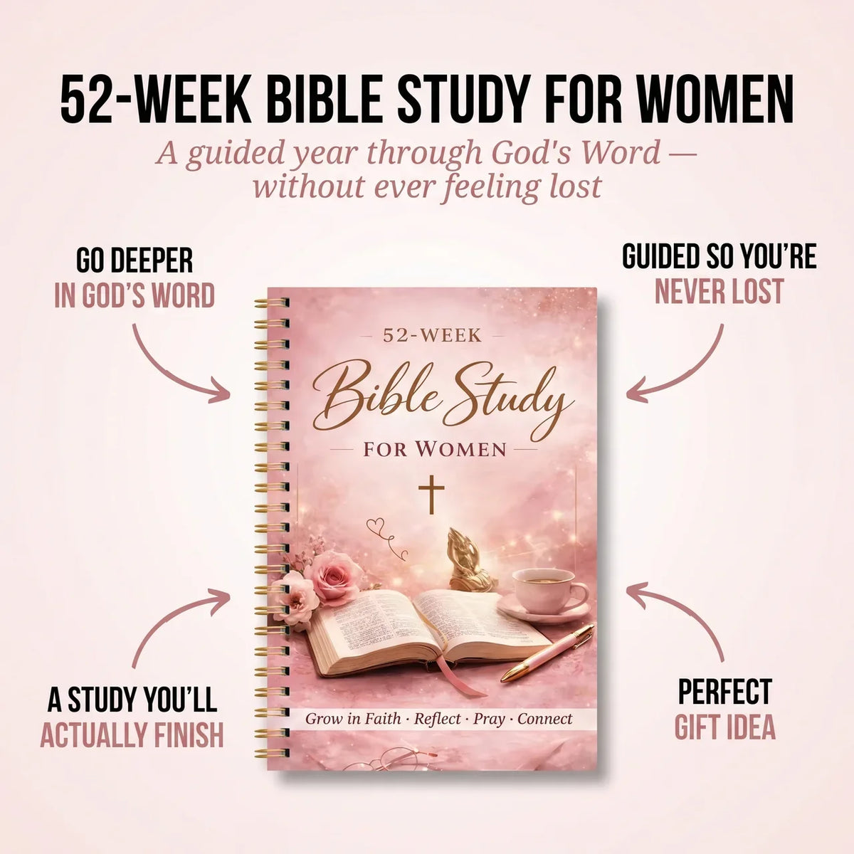The Bible in a Year for Women: 52-Week Guided Study