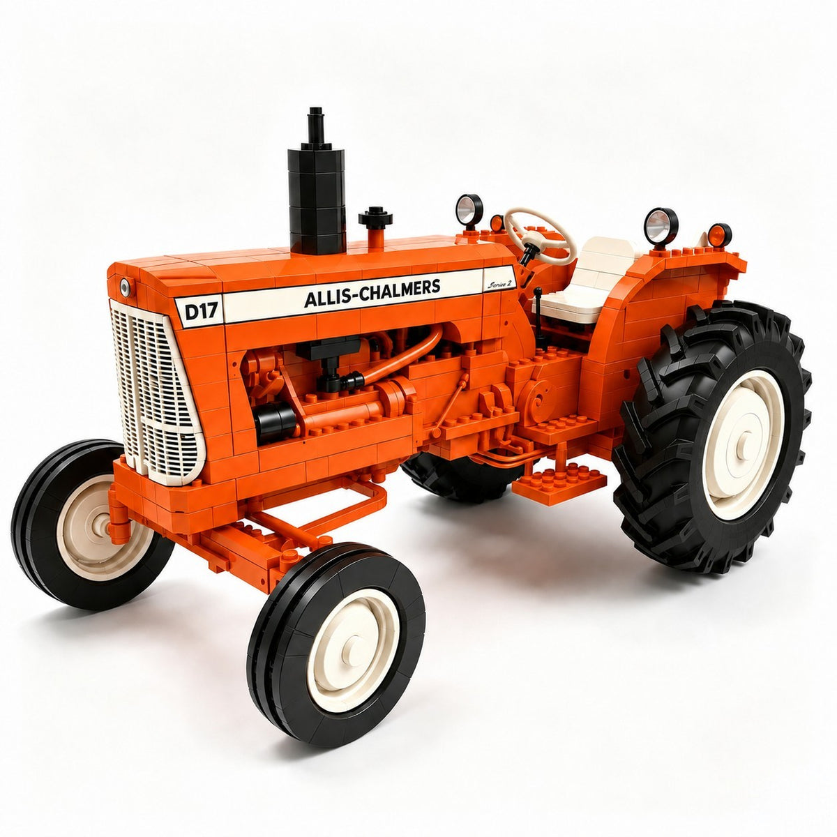 D17 Orange Heritage Farm Tractor Building Set