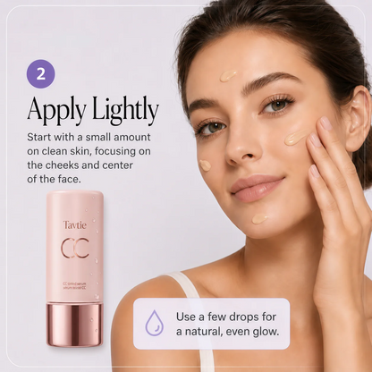CC Color-Correcting Tinted Serum – Lightweight, Shade-Adaptive Coverage with 24H Hydration & 16H Waterproof Wear