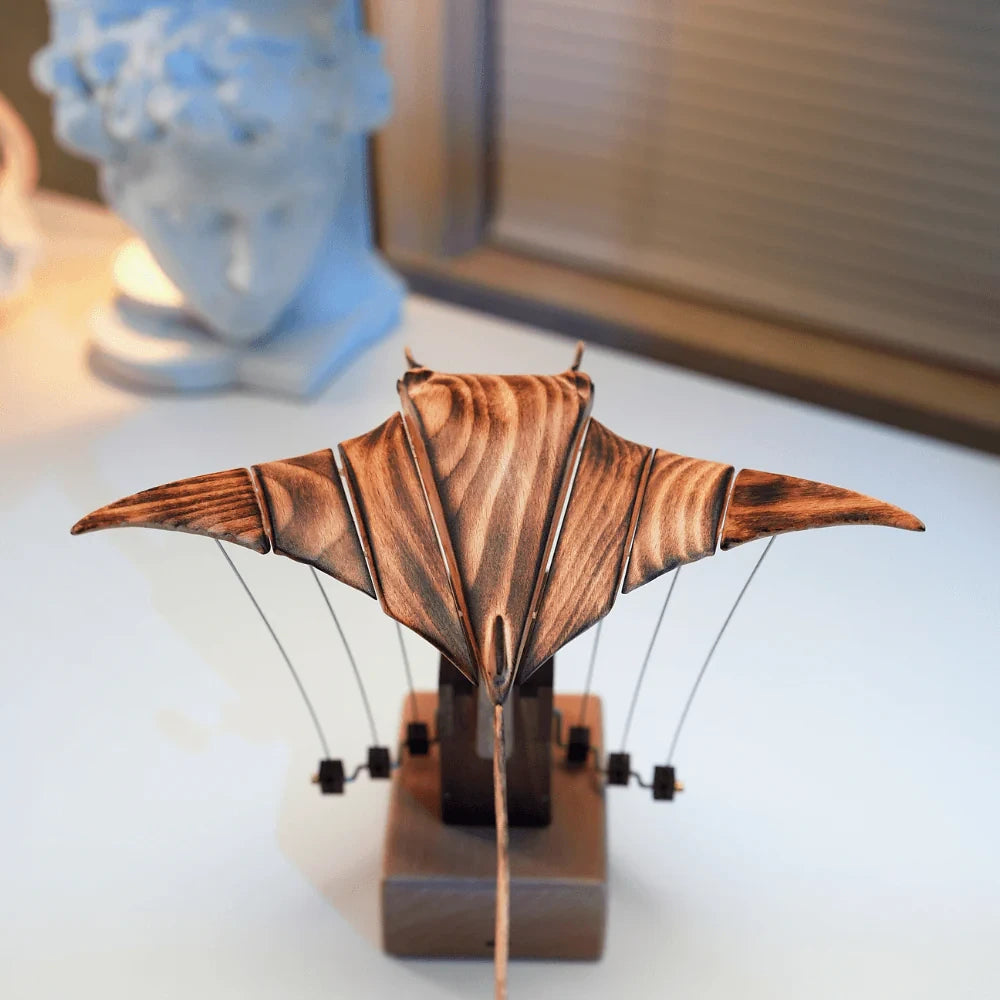 MarinerPoet   Handcrafted   Wooden   Manta   Ray   Automaton
