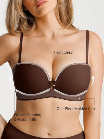 Seamless Non-Slip Push-Up Shaping Strapless Bra