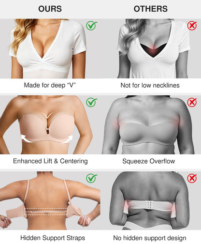 Seamless Non-Slip Push-Up Shaping Strapless Bra