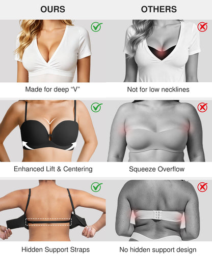 Seamless Non-Slip Push-Up Shaping Strapless Bra