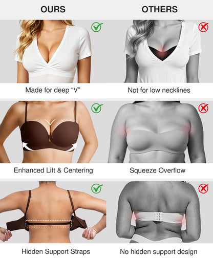 Seamless Non-Slip Push-Up Shaping Strapless Bra