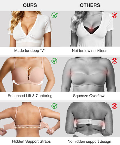 Seamless Non-Slip Push-Up Shaping Strapless Bra