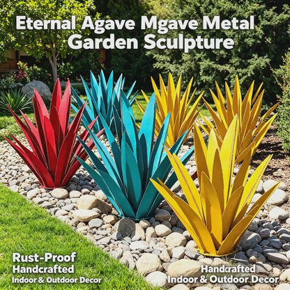 🌵Eternal Agave Handcrafted Metal Garden🏡