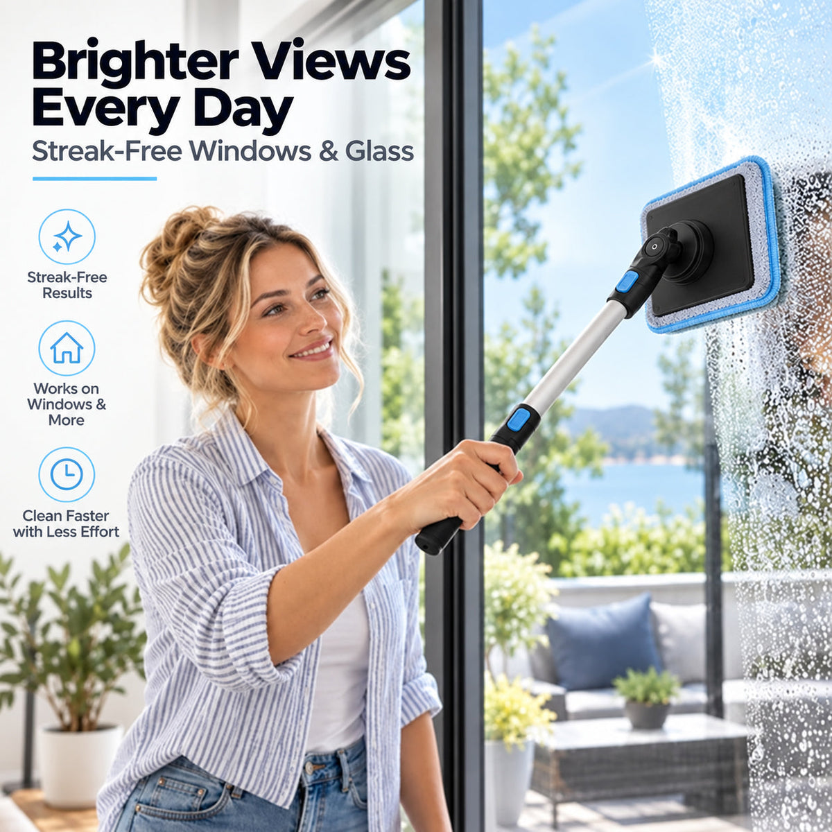Dual Magnetic Car Windshield Cleaner | Streak-Free Auto Glass Cleaning Kit