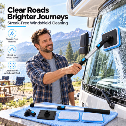 Dual Magnetic Car Windshield Cleaner | Streak-Free Auto Glass Cleaning Kit