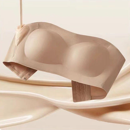 💞Womens Strapless Bras Push Up Bandeau Bra Non Slip Wireless Supportive Padded Bras Seamless Comfortable Tube Jelly Bra