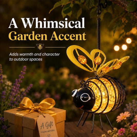 📢📢50% OFF !! ⏰🐝 Solar Powered Hanging Bee Garden Light