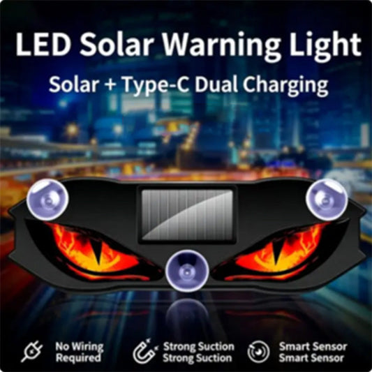 Solar-Powered LED Car Safety Light